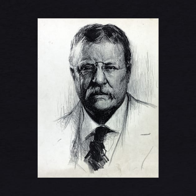 Vintage President Theodore Teddy Roosevelt Portrait by pdpress